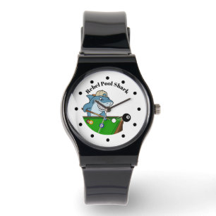 Cool grappige rebel pool haai herenhorloge horloge