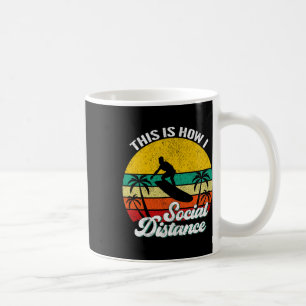 Cool Grappige Retro Zonsondergang Vintage Surfen S Koffiemok