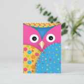 Cool grappige trenduizuts op bloemenpols briefkaart (Staand voorkant)