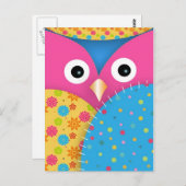 Cool grappige trenduizuts op bloemenpols briefkaart (Voorkant / Achterkant)