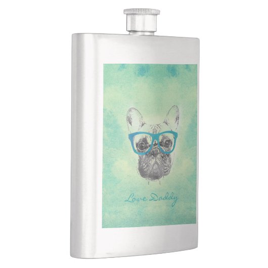 Cool grappige trendy  bulldog puppy flacon (Rechts)