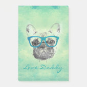 Cool grappige trendy  bulldog puppy post-it® notes (Voorkant)
