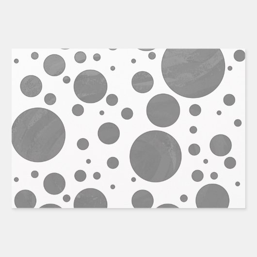 Cool Gray Coordinated Pattern Inpakpapier Vel (Voorkant)