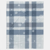 Cool Gray Minimalist Plaid Fleece Blanket (Voorkant)