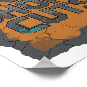 Cool Gray NO SHORT CUTS 3D Tekst Kunst Poster (Hoek)