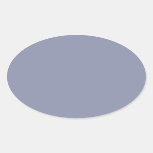 Cool Gray Oval Sticker (Voorkant)