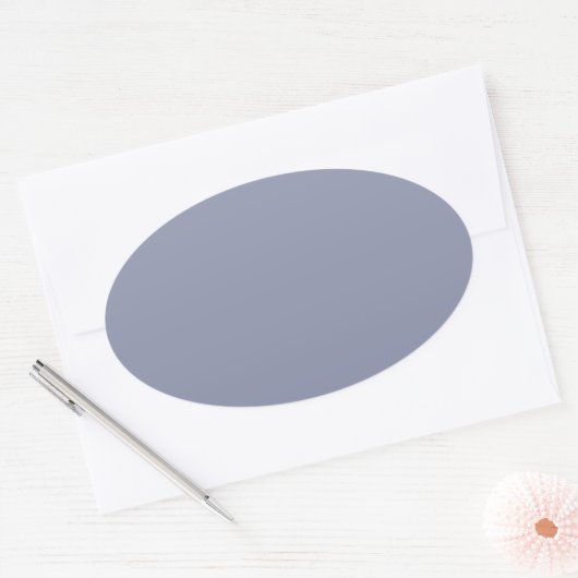 Cool Gray Oval Sticker (Envelop)