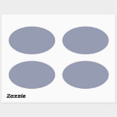 Cool Gray Oval Sticker (Vel)