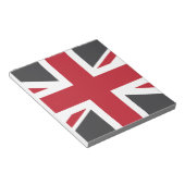 Cool Gray Red Union Jack British (UK) vlag Notitieblok (Schuin)