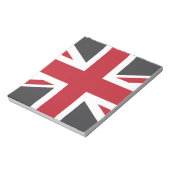 Cool Gray Red Union Jack British (UK) vlag Notitieblok (Linkerzijde)