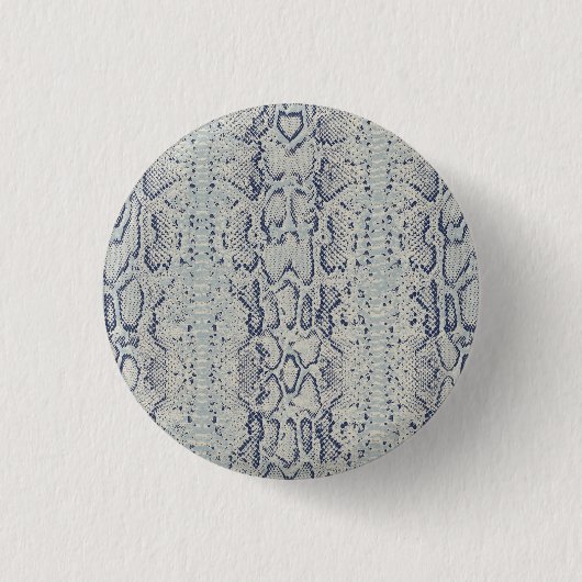 Cool Gray Snake Skin Animal Print Ronde Button 3,2 Cm (Voorkant)