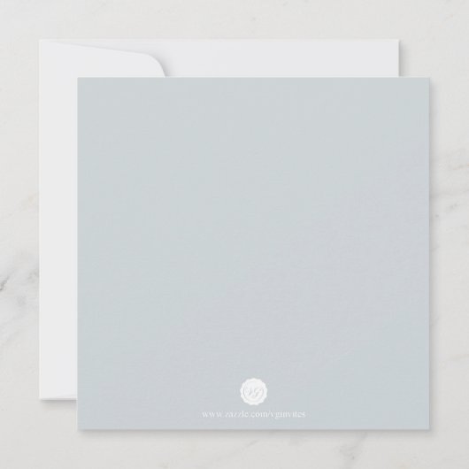 Cool Gray Waterverf Florals Twins Baptisme Kaart (Achterkant)