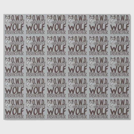 Cool Gray Wolf Cadeaupapier (Vlak)