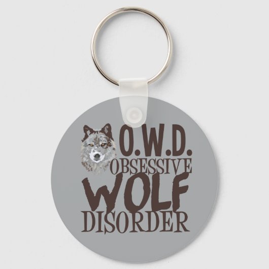 Cool Gray Wolf Sleutelhanger (Voorkant)