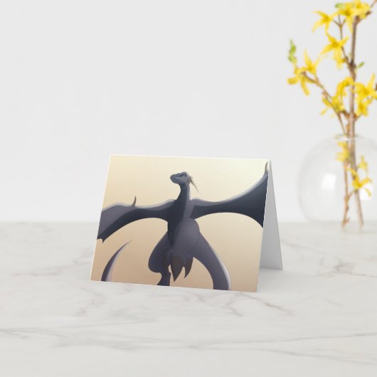 Cool Gray Wyvern Kaart (Gele Bloem)