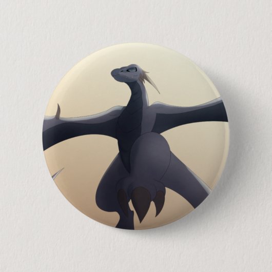 Cool Gray Wyvern Ronde Button 5,7 Cm (Voorkant)