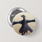 Cool Gray Wyvern Ronde Button 5,7 Cm (Voorkant /achterkant)