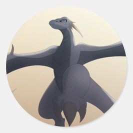 Cool Gray Wyvern Ronde Sticker
