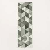 Cool Grayscale driehoeksgeometriepatroon Monogram Yogamat (Voorkant)