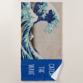Cool Great Wave Hokusai "Catch the Wave" Strandlaken (Voorkant)