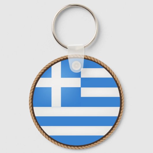 Cool Greece Flag Seal Sleutelhanger (Voorkant)