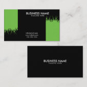 Cool Green and Black Lawn Care Grass Cutting Visitekaartje (Voorkant / Achterkant)