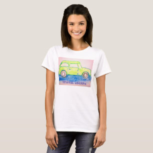 Cool Green Auto reizen ontsnappen T-shirt