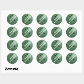 Cool Green Bowling Ball Custom Party Sticker (Vel)