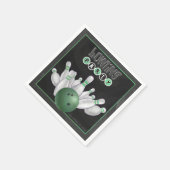 Cool Green Bowling Party Paper Napkins Servetten (Hoek)