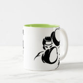 Cool Green Boxer Tweekleurige Koffiemok (Voorkant rechts)