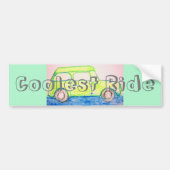 Cool Green Car coolest ride Bumpersticker (Voorkant)