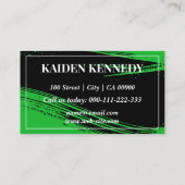 Cool Green Car Service Detailing Photo Template Visitekaartje (Achterkant)