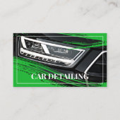 Cool Green Car Service Detailing Photo Template Visitekaartje (Voorkant)
