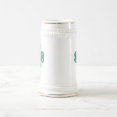 Cool Green Celtic Knot Cross Clover Sláinte Bierpul (Center)