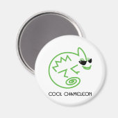 Cool Green Chameleon Magneet (Voorkant / Achterkant)
