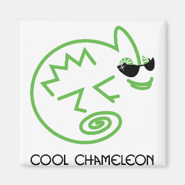 Cool Green Chameleon Magneet