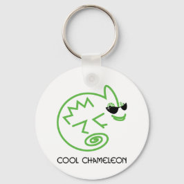 Cool Green Chameleon Sleutelhanger