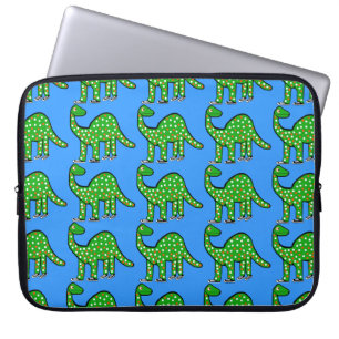 Cool Green Dinosaur-laptop Hoesje Kinder cadeau Laptop Sleeve