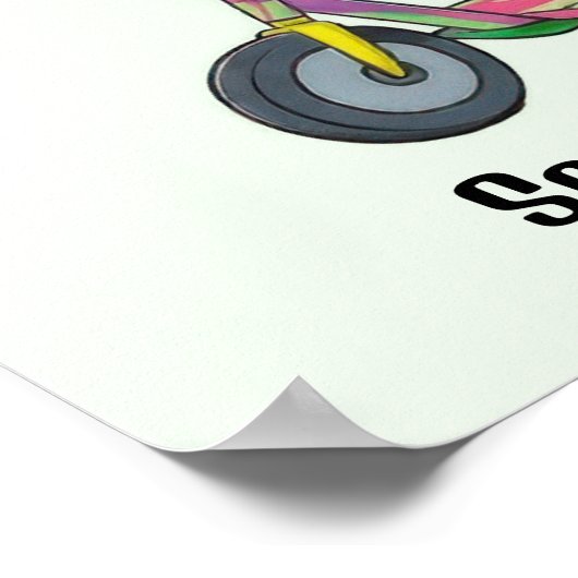 Cool Green Dinosaur Poster (Hoek)