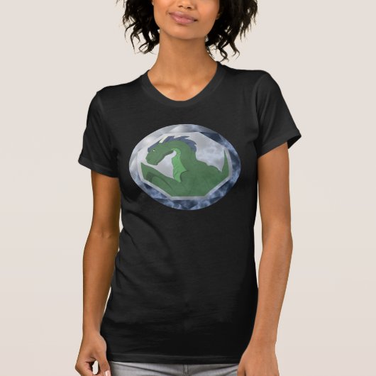 Cool Green en Blue Dragon Gem T-shirt (Voorkant)