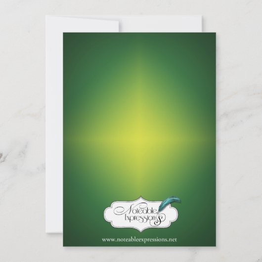 Cool Green en Gold St. Patrick Party Invitation Kaart (Achterkant)