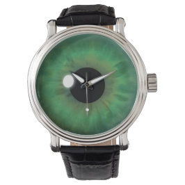 Cool Green Eye Iris Oogbal Aangepaste polshorloge Horloge