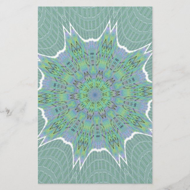 Cool Green Floral patroon (Voorkant)