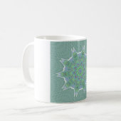 Cool Green Floral patroon Koffiemok (Voorkant links)