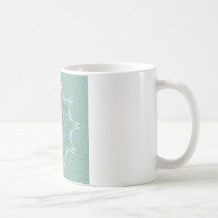 Cool Green Floral patroon Koffiemok