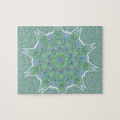 Cool Green Floral patroon Legpuzzel (Horizontaal)