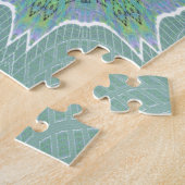 Cool Green Floral patroon Legpuzzel (Zijkant)