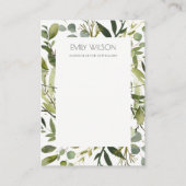 COOL GREEN FOLIAGE WREATH LIJST KETTING DISPLAY VISITEKAARTJE (Voorkant)