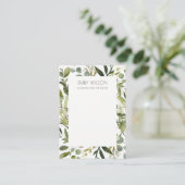 COOL GREEN FOLIAGE WREATH LIJST KETTING DISPLAY VISITEKAARTJE (Staand voorkant)