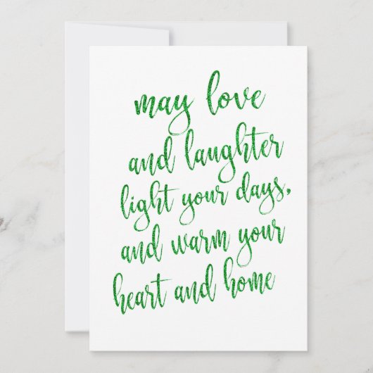 Cool Green Glitter St Patrick's Day Party Kaart (Voorkant)